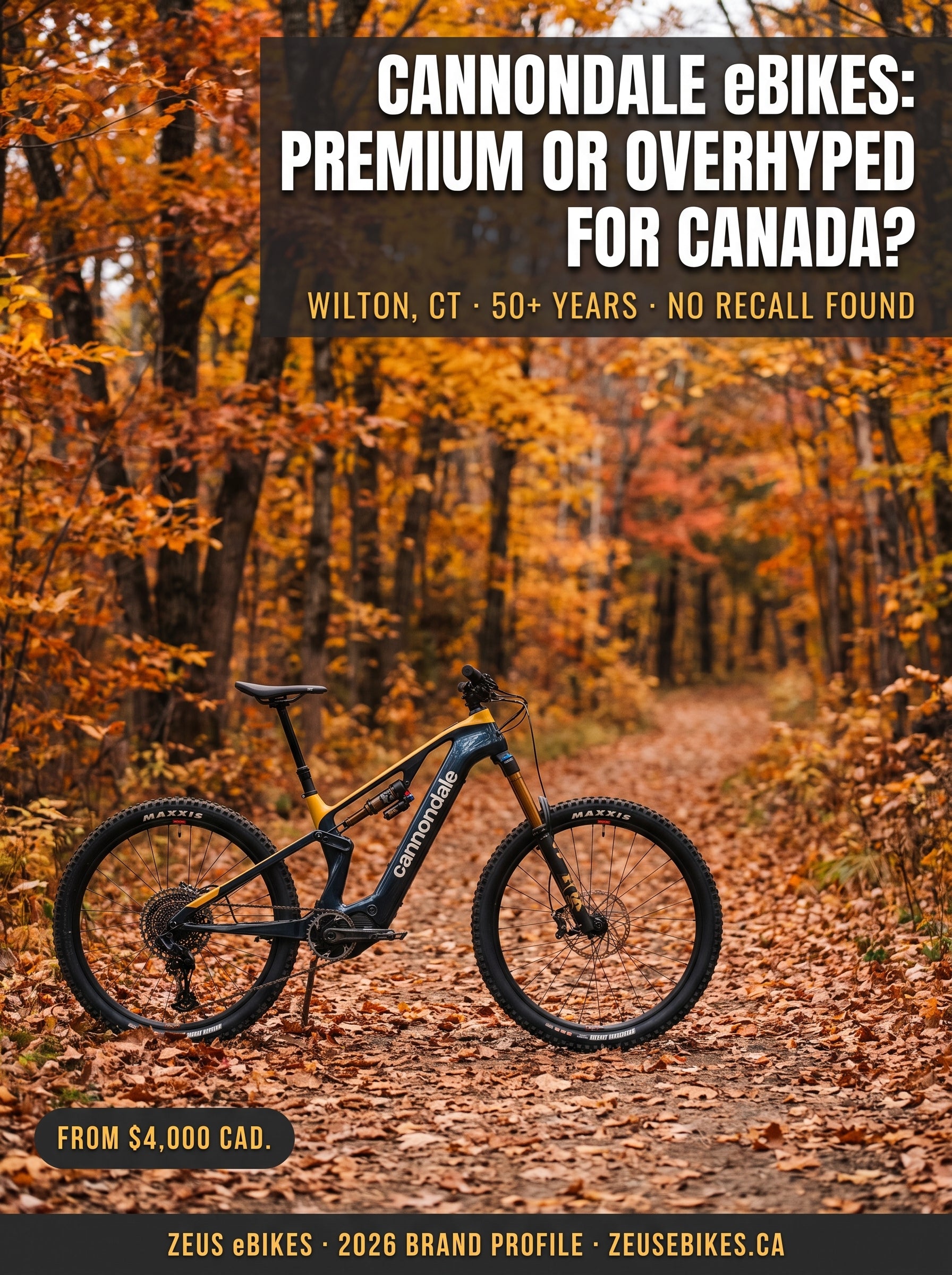 Cannondale eBikes Canada — verified brand profile 2026 · Zeus eBikes