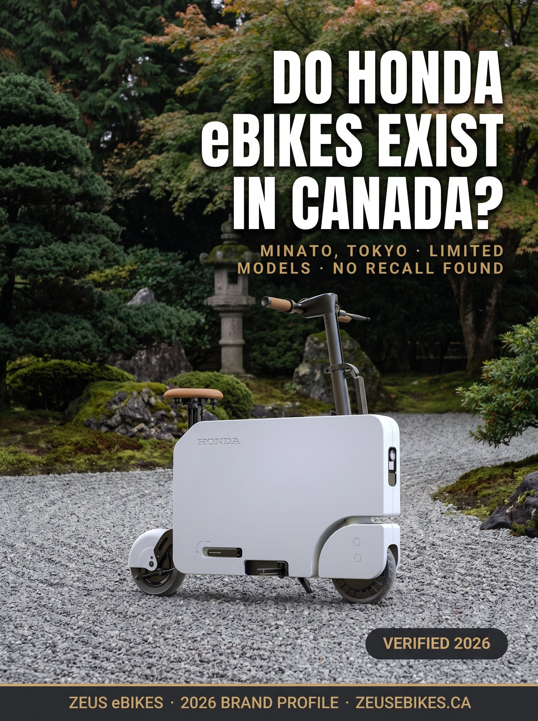Honda eBikes Canada — verified brand profile 2026 · Zeus eBikes
