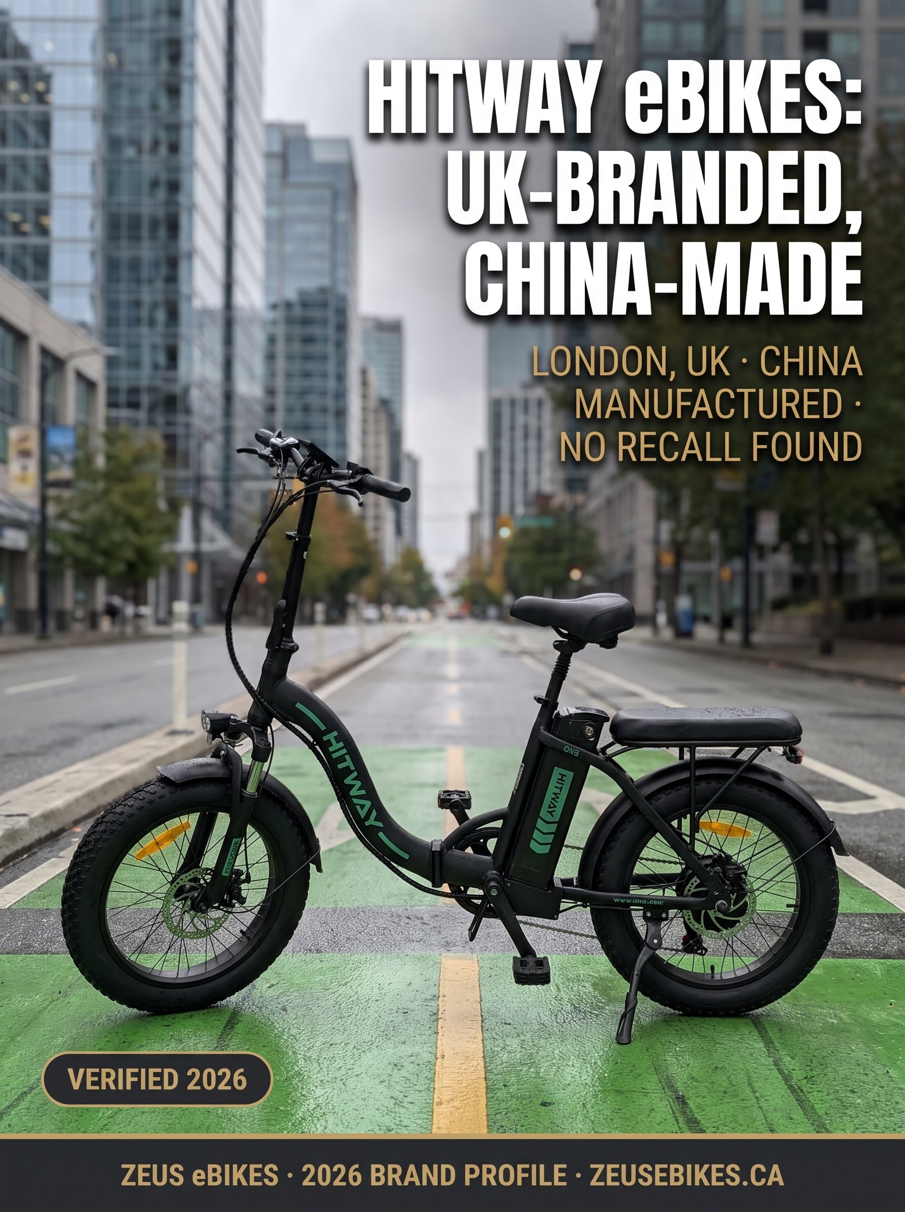 Hitway folding eBikes Canada — verified brand profile 2026 · Zeus eBikes