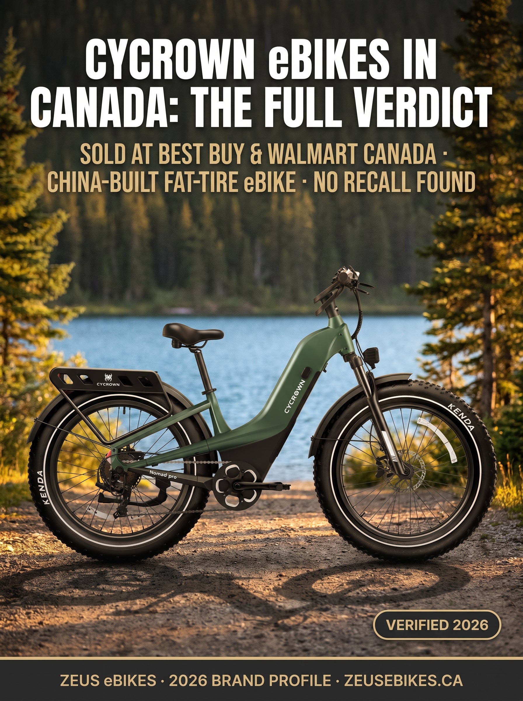Cycrown eBikes Canada — Nomad Pro fat-tire step-through electric bike, brand profile cover, verified 2026