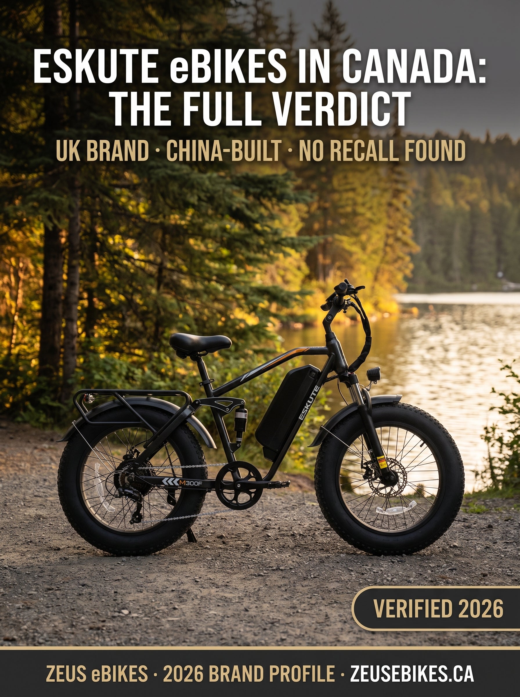 Eskute eBikes Canada — M300F all-terrain electric bike, brand profile cover, verified 2026