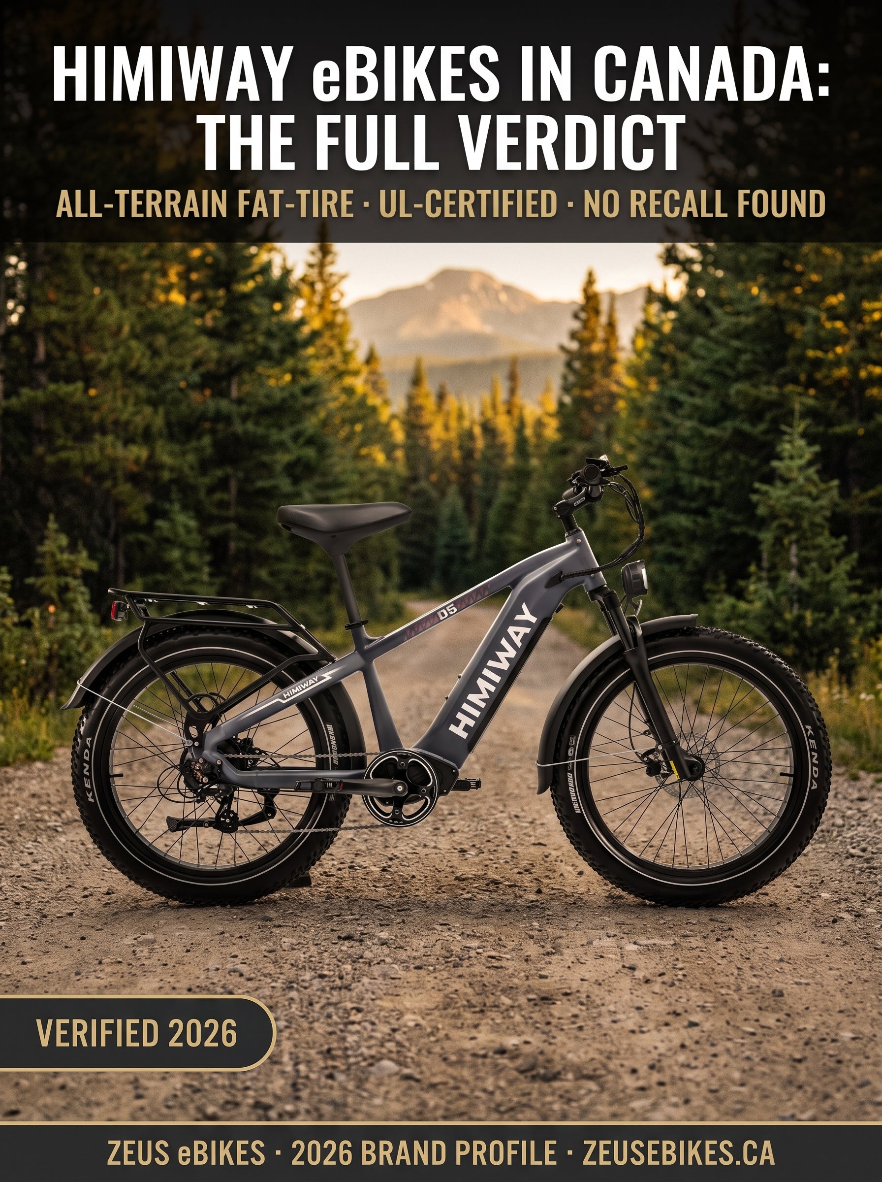 Himiway eBikes Canada — D5 Zebra all-terrain electric bike, brand profile cover, verified 2026