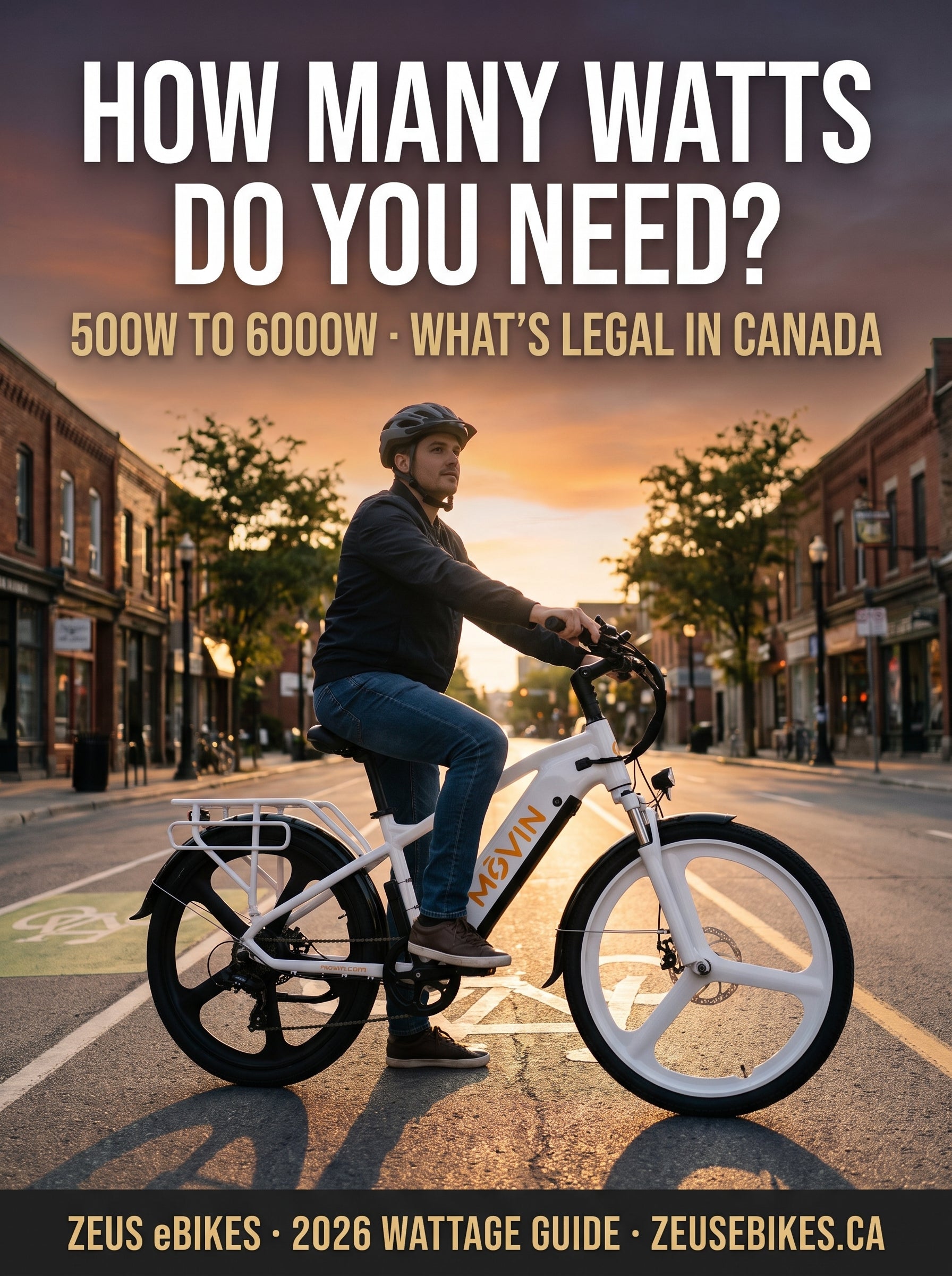 How many watts does a Canadian e-bike need — the 500W to 6000W wattage guide, 2026