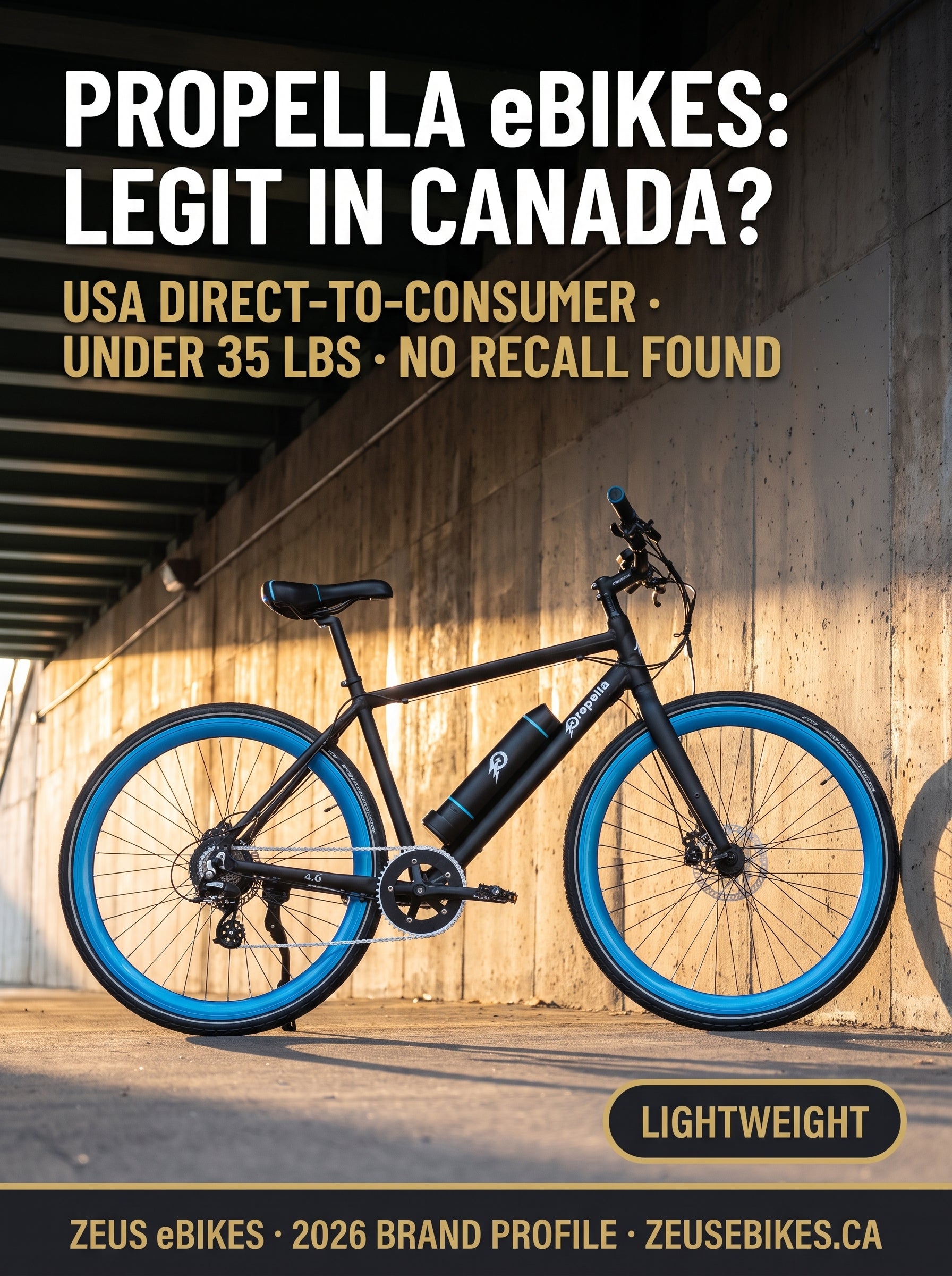 Propella eBikes legit in Canada — verified 2026 brand review, Zeus eBikes Canada