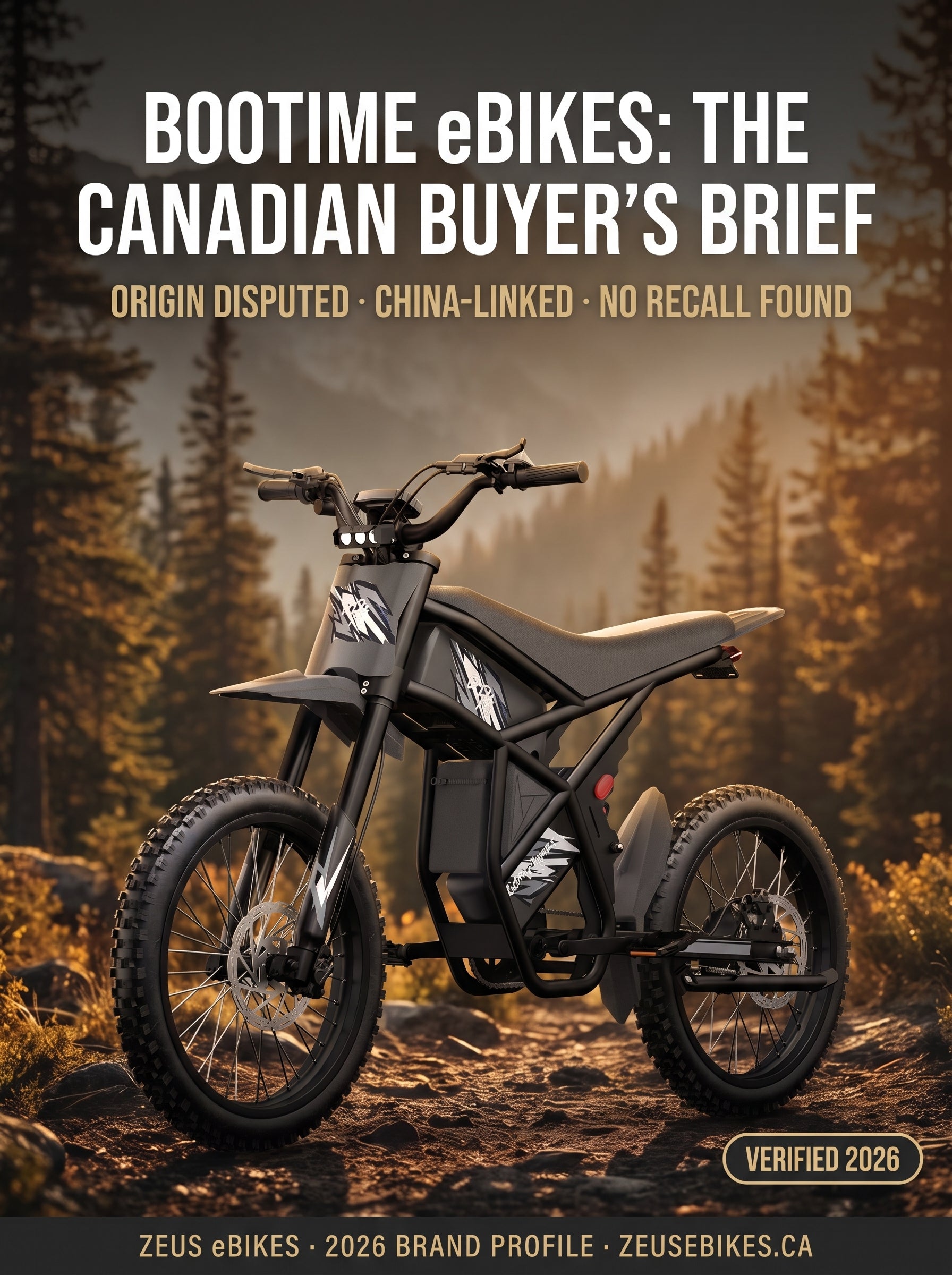 Zeus eBikes verified brand profile of Bootime Canada 2026 — ownership, warranty reality, safety record, and sourced verdict