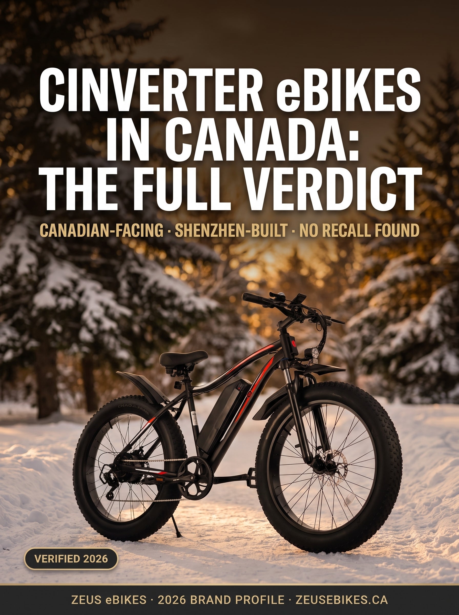Zeus eBikes verified brand profile of Cinverter Canada 2026 — ownership, warranty reality, safety record, and sourced verdict