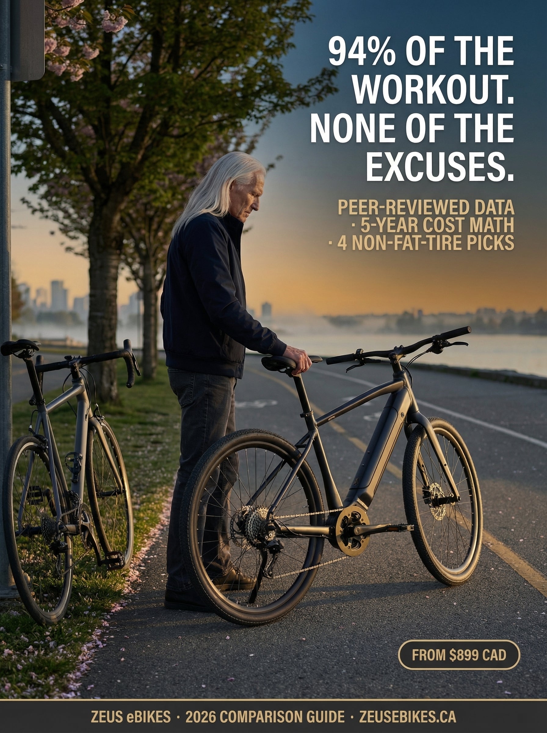 eBike vs Regular Bike Canada (2026): 4 Non-Fat-Tire Picks, Real Exercise Data & Honest Math