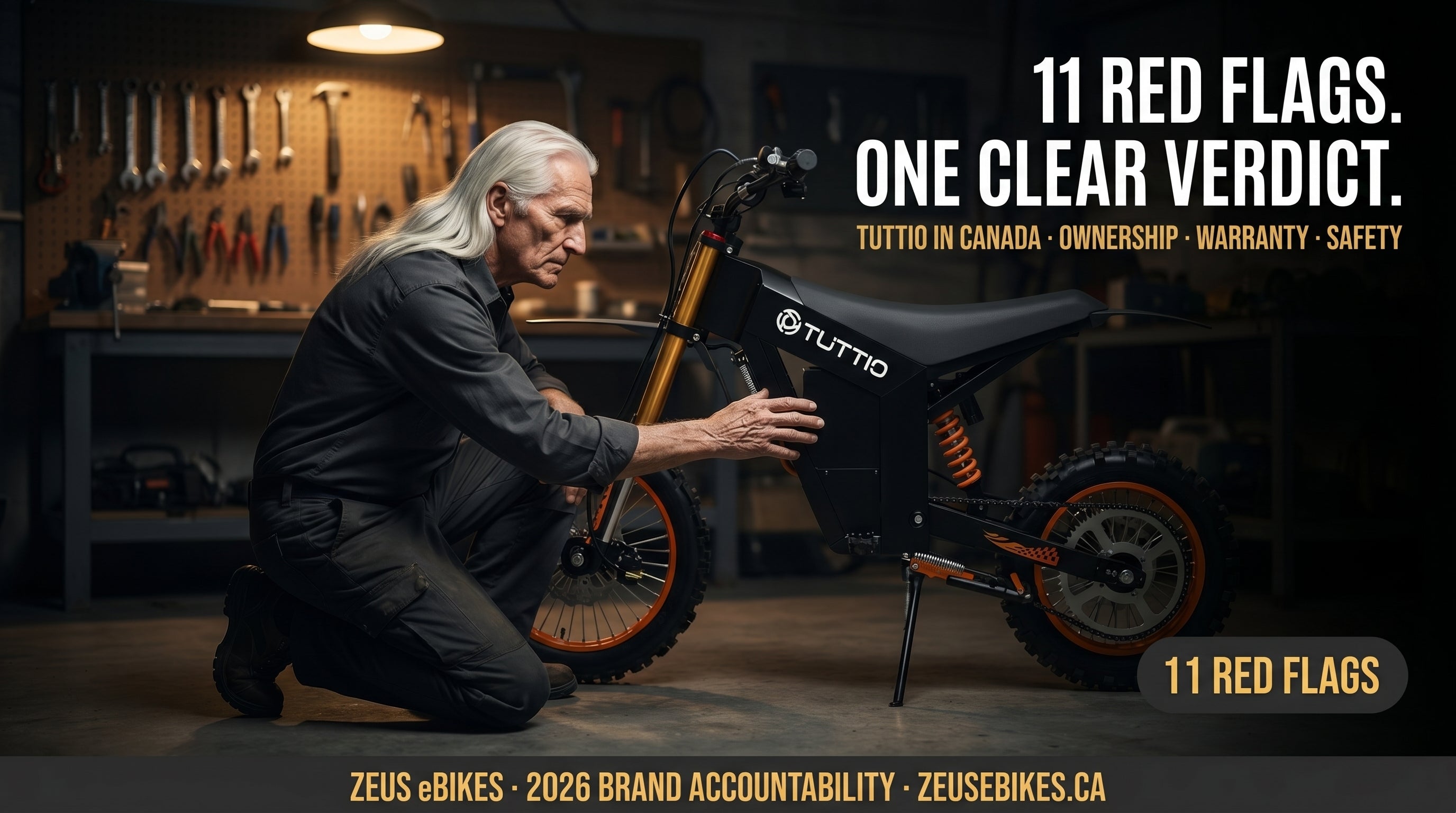 Zeus eBikes 2026 verified brand profile of Tuttio (Tuttiosport) Canada — warranty reality, UL certification mismatch, corporate ownership, and the 500W federal PAB problem