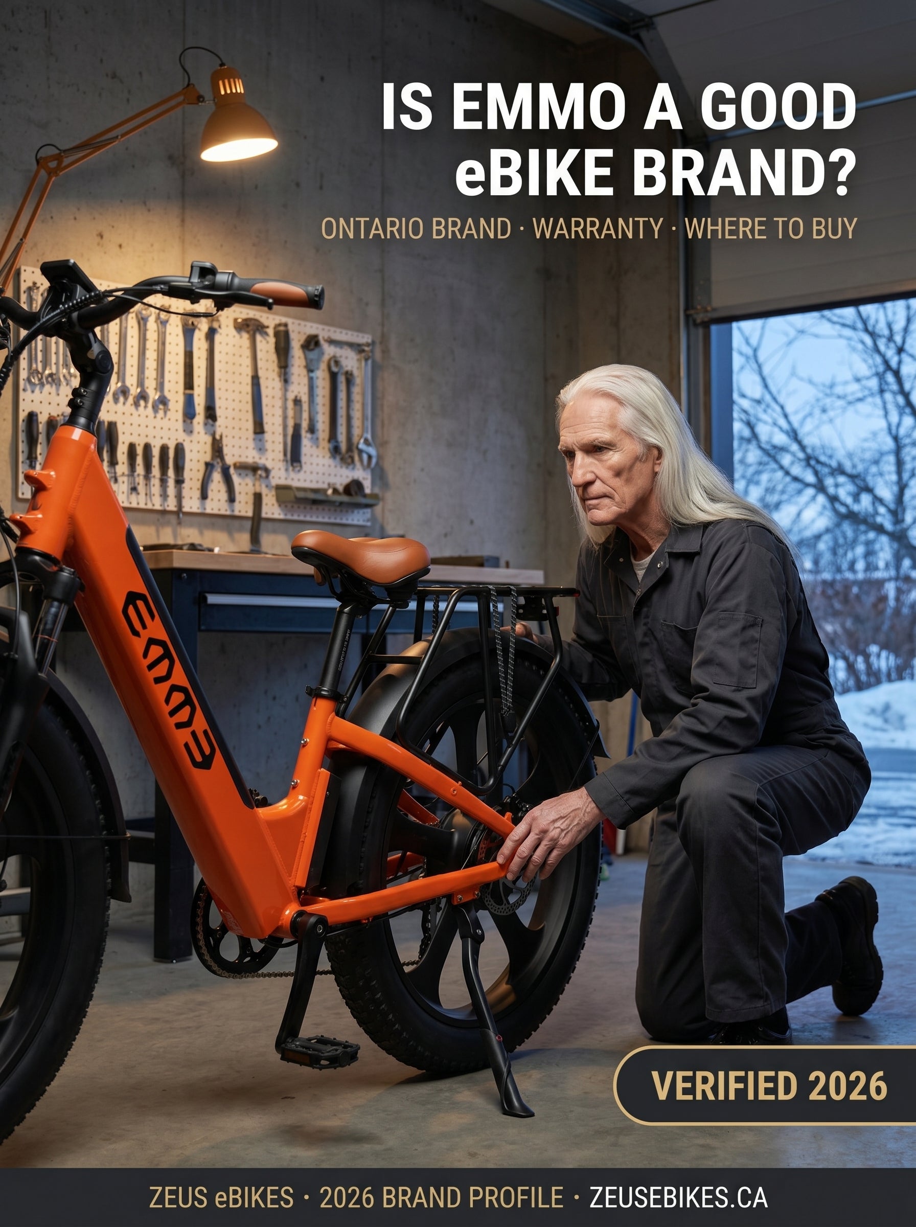 Zeus eBikes verified brand profile of Emmo eBikes Canada 2026 — is Emmo a good eBike brand? Ontario brand, warranty, where to buy