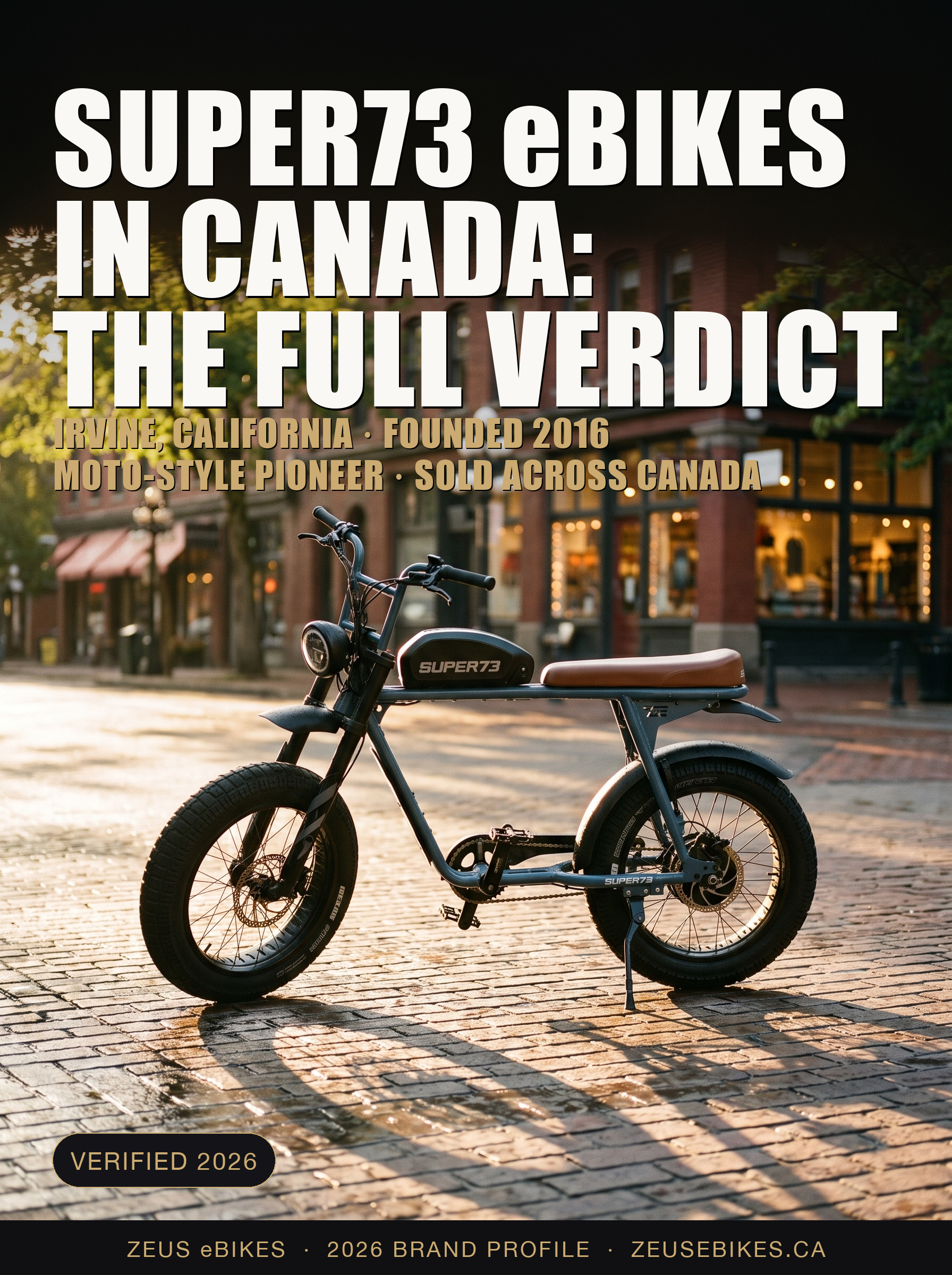 Zeus eBikes 2026 verified brand profile of Super73 Canada — street-legal status, warranty reality, and the 2025 CPSC brake recall