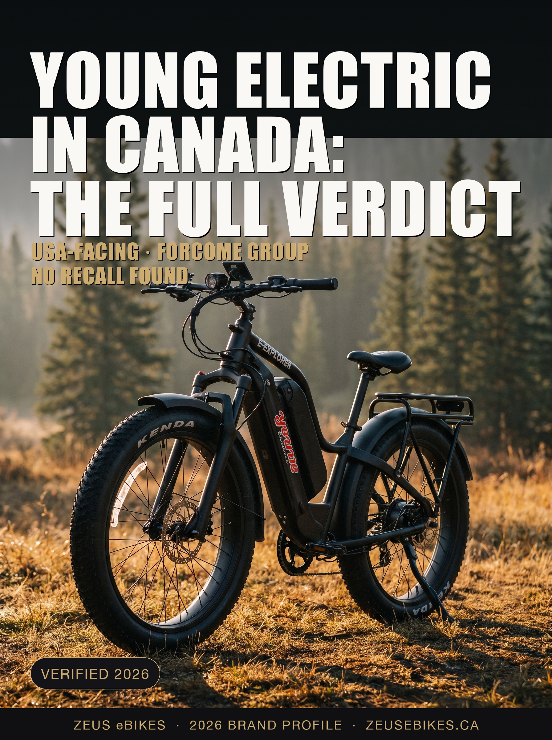 Zeus eBikes verified brand profile of Young Electric Canada 2026 — ownership, warranty reality, safety record, and sourced verdict
