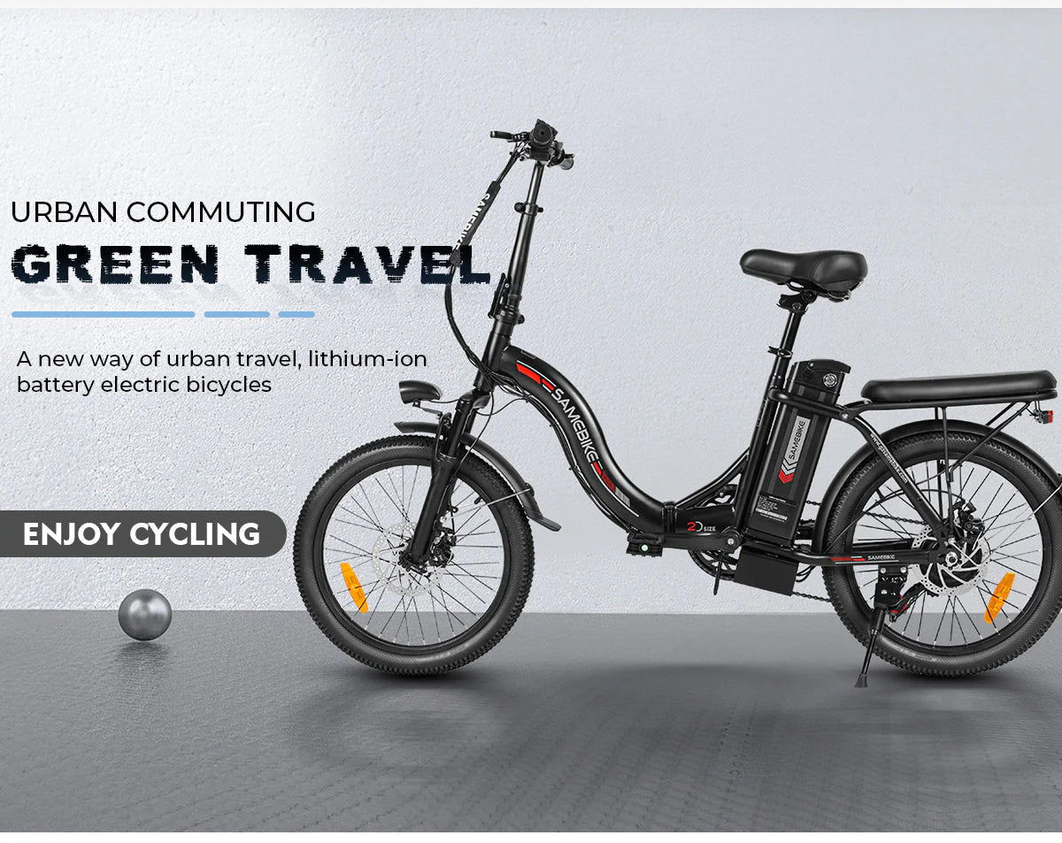 SAMEBIKE CY20 Folding Commuter Electric Bike (350W, 36V 13Ah, 20")