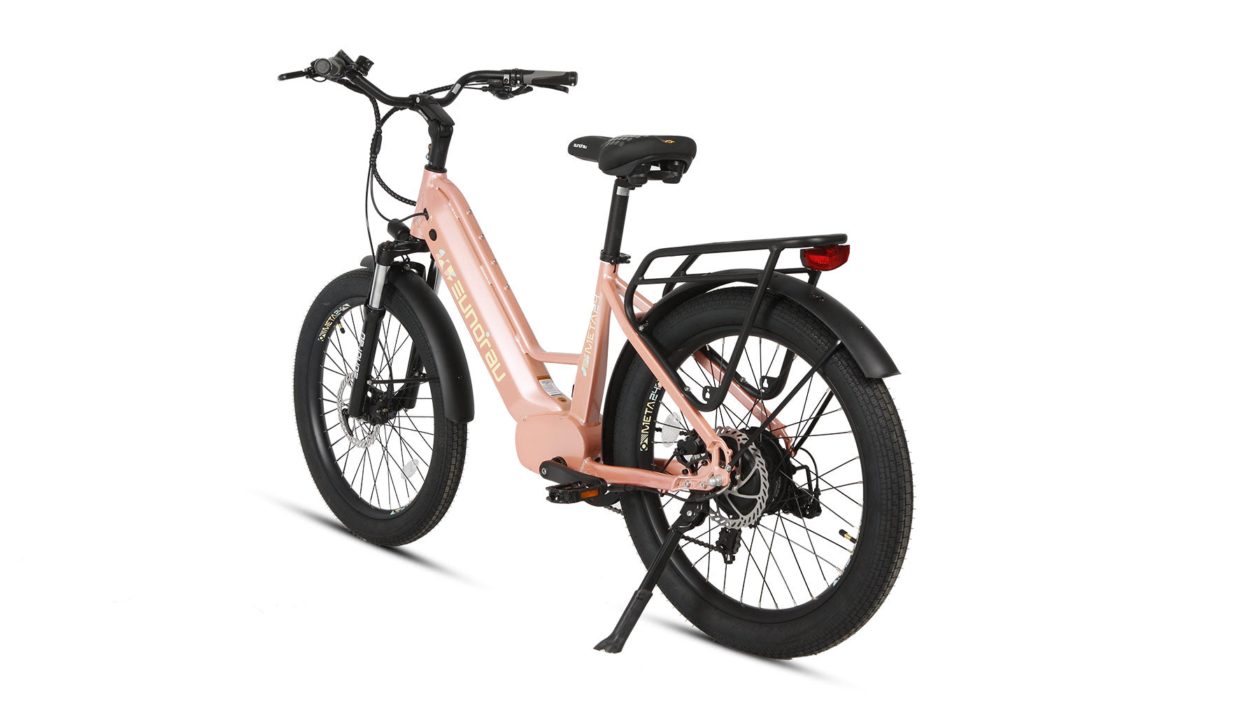 Eunorau Meta 24 step-through commuter electric bike — 500W rear hub motor, torque sensor, 48V 720Wh Samsung battery, 24x3.0 Innova tyres, hydraulic disc brakes — Zeus eBikes Canada