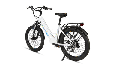 Eunorau Meta 24 step-through commuter electric bike — 500W rear hub motor, torque sensor, 48V 720Wh Samsung battery, 24x3.0 Innova tyres, hydraulic disc brakes — Zeus eBikes Canada