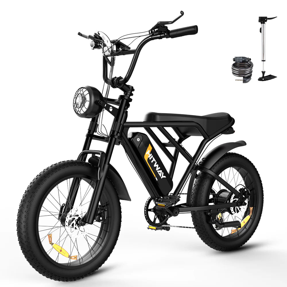 Hitway 750W Full Suspension Retro Ebike