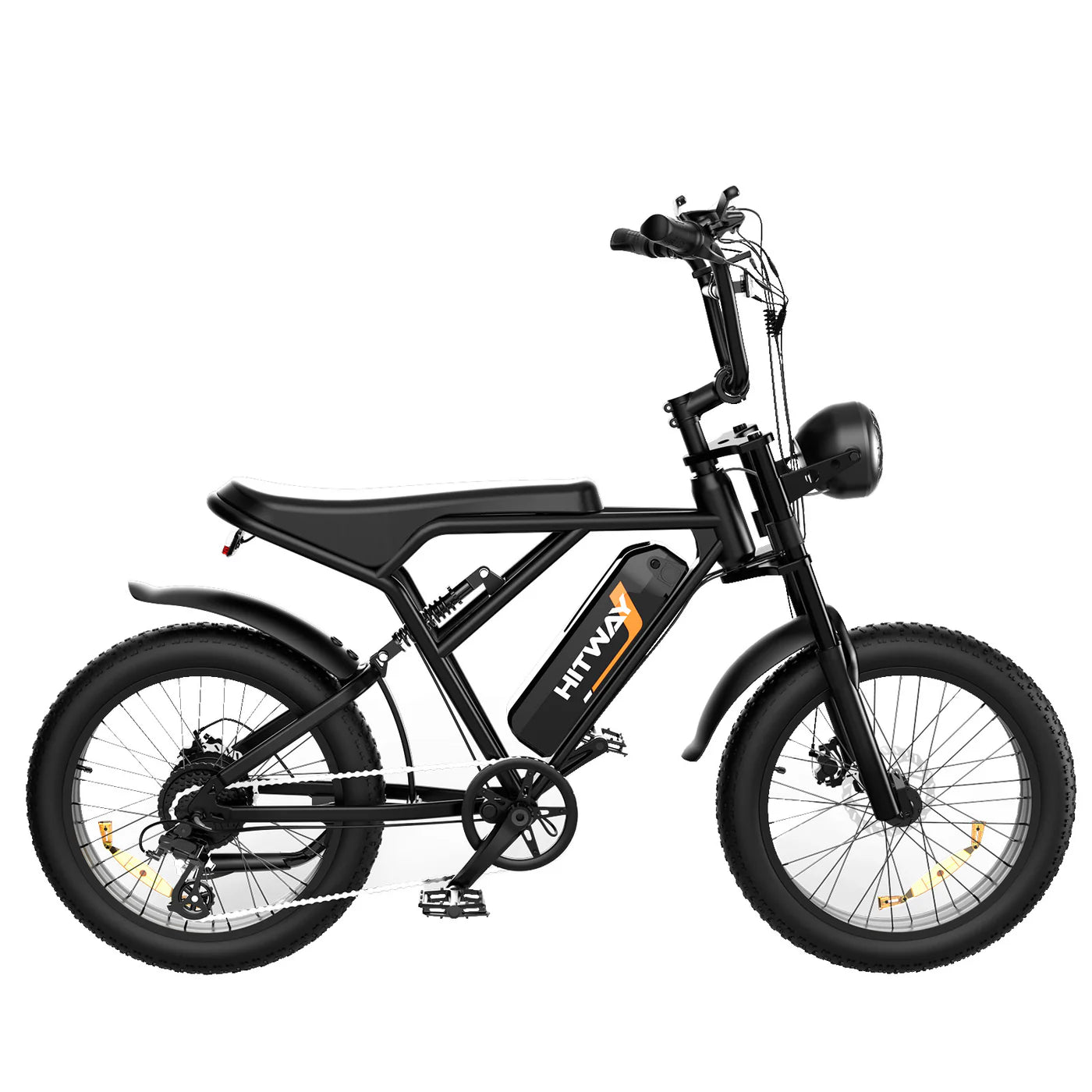 Hitway 750W Full Suspension Retro Ebike – Zeus Ebikes Canada