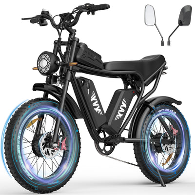 YVY C20 Pro 2000W dual-motor fat tire electric bike — 52V 40Ah dual battery, 180 Nm combined torque — Zeus eBikes Canada