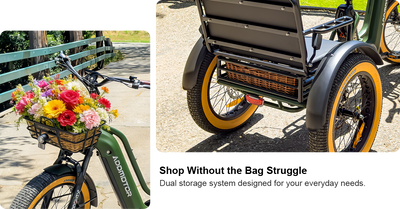 Greattan L front basket and the basket under the passenger seat (image: Addmotor)