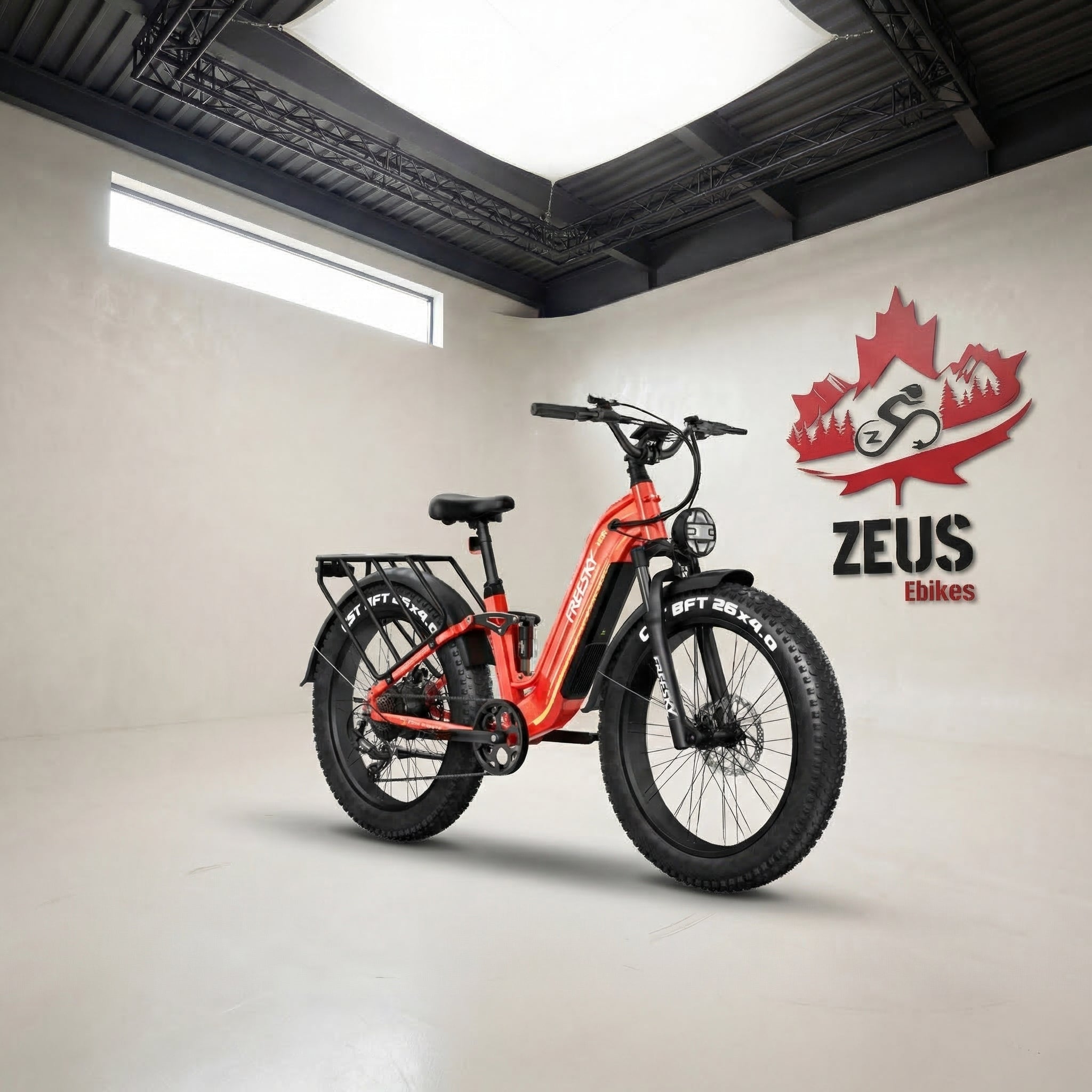 FREESKY Wild Cat Pro A-340 Step-Thru Full-Suspension Fat Tire eBike (1800W Peak)