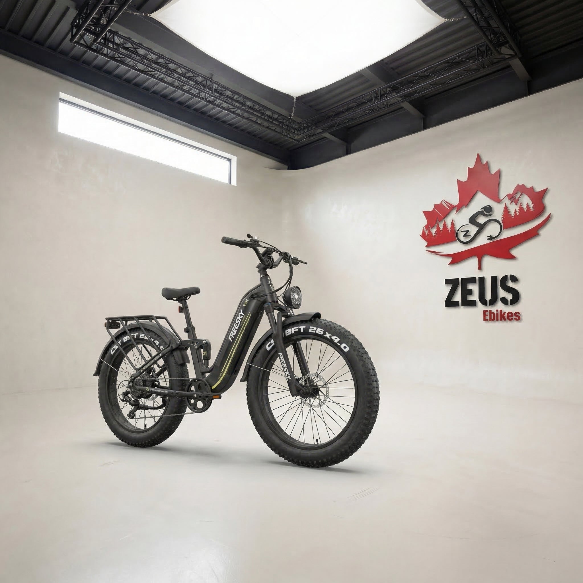 FREESKY Wild Cat Pro A-340 Step-Thru Full-Suspension Fat Tire eBike (1800W Peak)