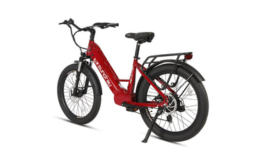 Eunorau Meta 24 step-through commuter electric bike — 500W rear hub motor, torque sensor, 48V 720Wh Samsung battery, 24x3.0 Innova tyres, hydraulic disc brakes — Zeus eBikes Canada