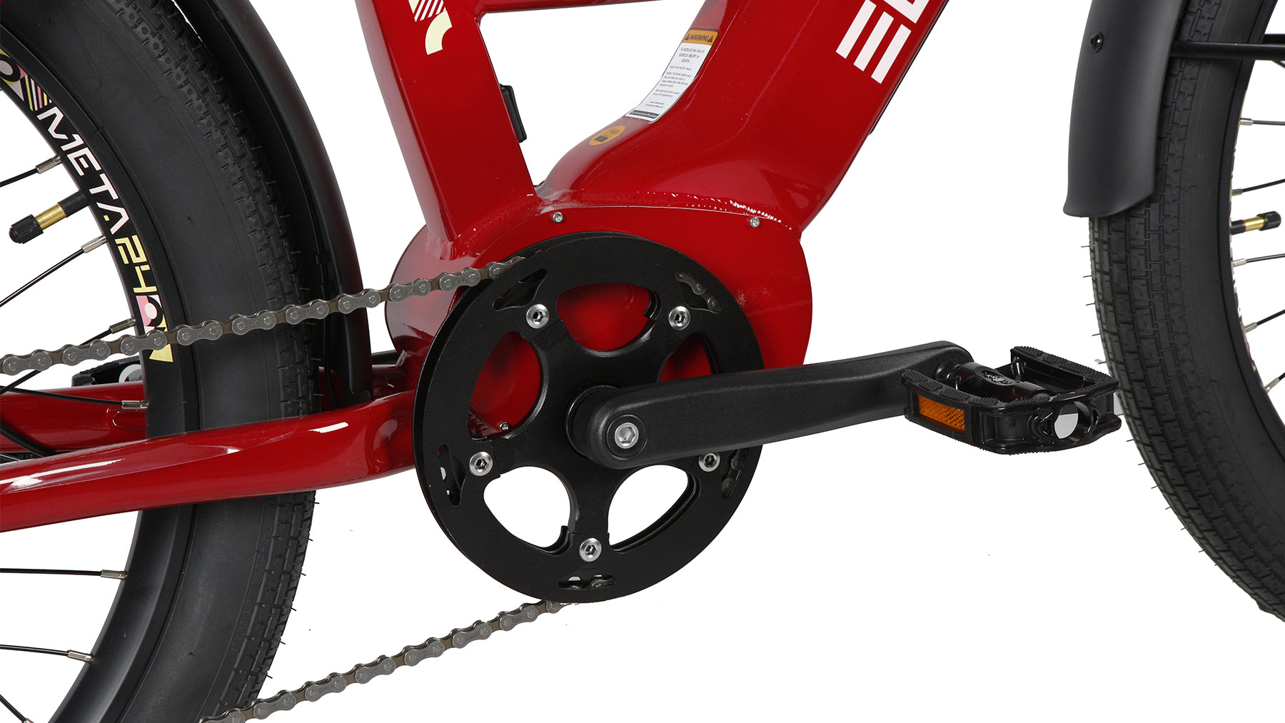 Eunorau Meta 24 step-through commuter electric bike — 500W rear hub motor, torque sensor, 48V 720Wh Samsung battery, 24x3.0 Innova tyres, hydraulic disc brakes — Zeus eBikes Canada