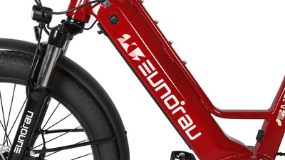 Eunorau Meta 24 step-through commuter electric bike — 500W rear hub motor, torque sensor, 48V 720Wh Samsung battery, 24x3.0 Innova tyres, hydraulic disc brakes — Zeus eBikes Canada