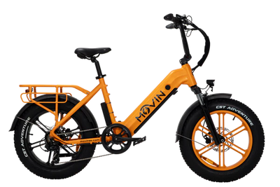 Movin Pulse Fat Tire Delivery E-Bike (500W, Dual-Battery Options, 50kg Rack, 32 km/h)