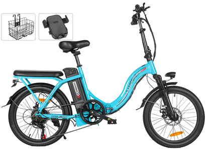 SAMEBIKE CY20 Folding Commuter Electric Bike (350W, 36V 13Ah, 20")