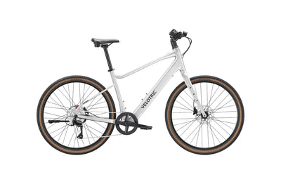 Velotric Tempo High-Step in Lightning Silver, side view — Zeus eBikes Canada