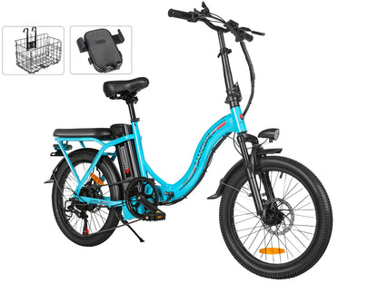 SAMEBIKE CY20 Folding Commuter Electric Bike (350W, 36V 13Ah, 20")