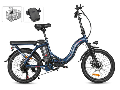 SAMEBIKE CY20 Folding Commuter Electric Bike (350W, 36V 13Ah, 20")
