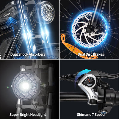YVY C20 Mini 20" Folding Fat Tire Electric Bike — 1000W, 720 Wh