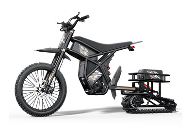 Riding Times snow track kit rear track and drive assembly detail — Zeus eBikes Canada