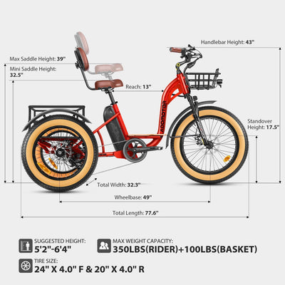 Addmotor Grandtan II 750W 2024 Off Road Electric Trike