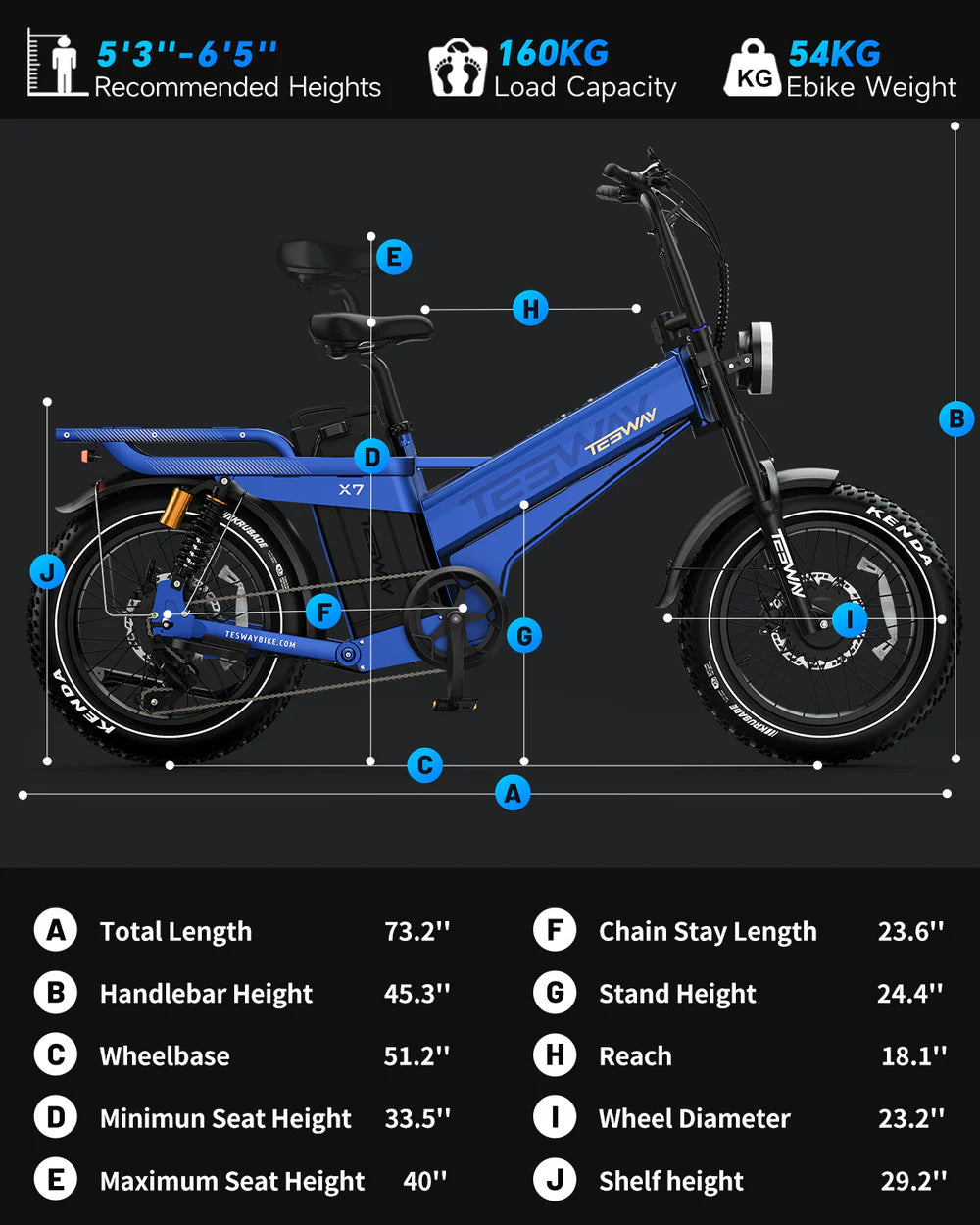 Tesway X7 AWD Dual Motor Electric Bike