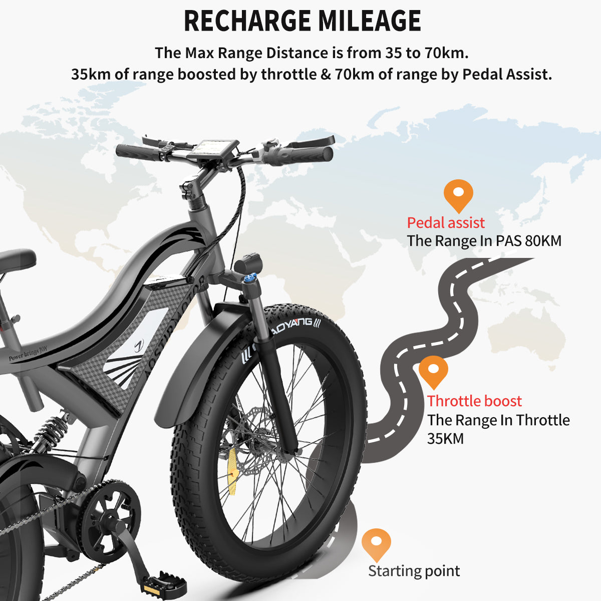 Aostirmotor S18 Fat Tire Mountain Ebike