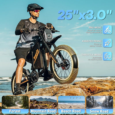 YVY Q8 Long Range Electric Motorbike — 60V, 2,100 Wh