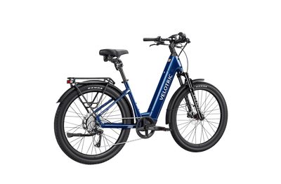 Velotric Discover 3 in Lemans Blue, rear three-quarter view — Zeus eBikes Canada