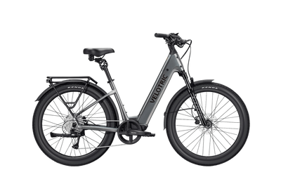 Velotric Discover 3 in Stone Gray, side view — Zeus eBikes Canada
