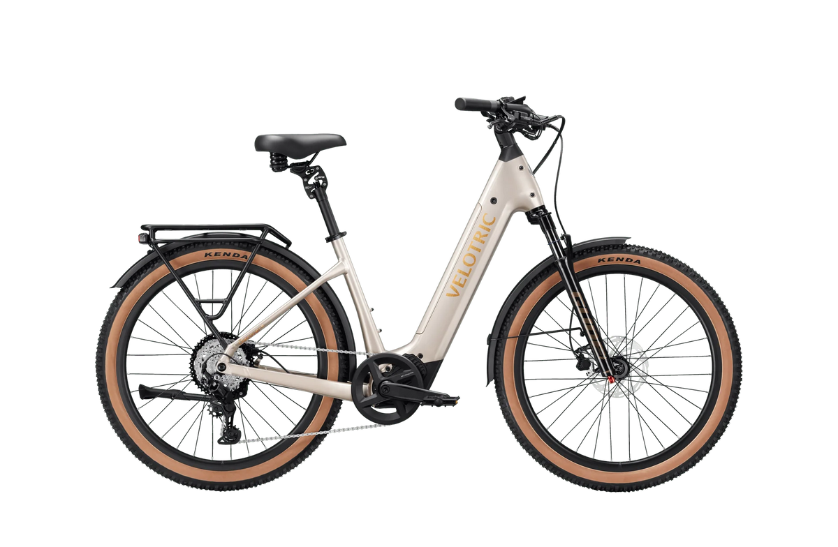 Velotric Discover M in Platinum Silver, side view — Zeus eBikes Canada
