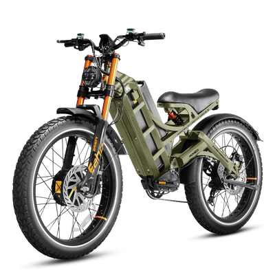 Eahora Romeo Pro III dual-motor AWD electric bike in Green, left side view — Zeus eBikes Canada