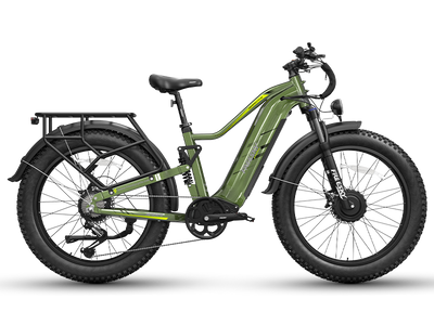 Freesky Eurostar Turbo M-410 in green, side profile — Zeus eBikes Canada