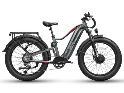 Freesky Eurostar Turbo M-410 in gray, side profile — Zeus eBikes Canada