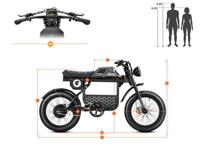 Eahora FT-01 Max 2025 Moped-Style Electric Bike (48V 30Ah, 500W, Hydraulic Brakes)