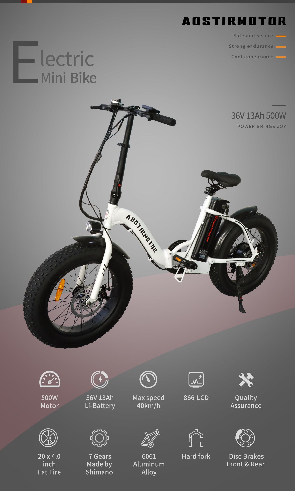 Aostirmotor G20 Fat Tire Folding Ebike