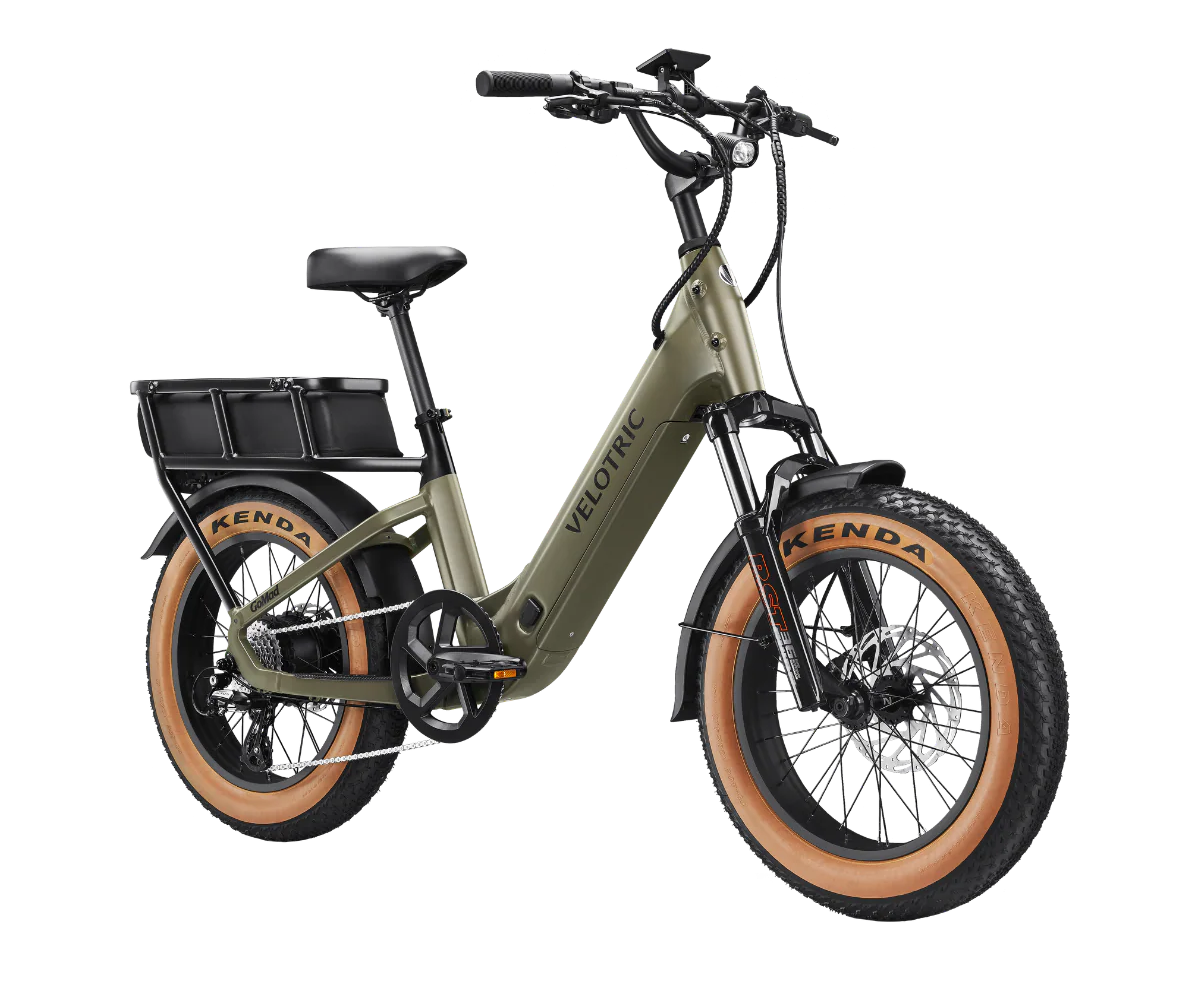 Velotric GoMad in Sage, front three-quarter view — Zeus eBikes Canada