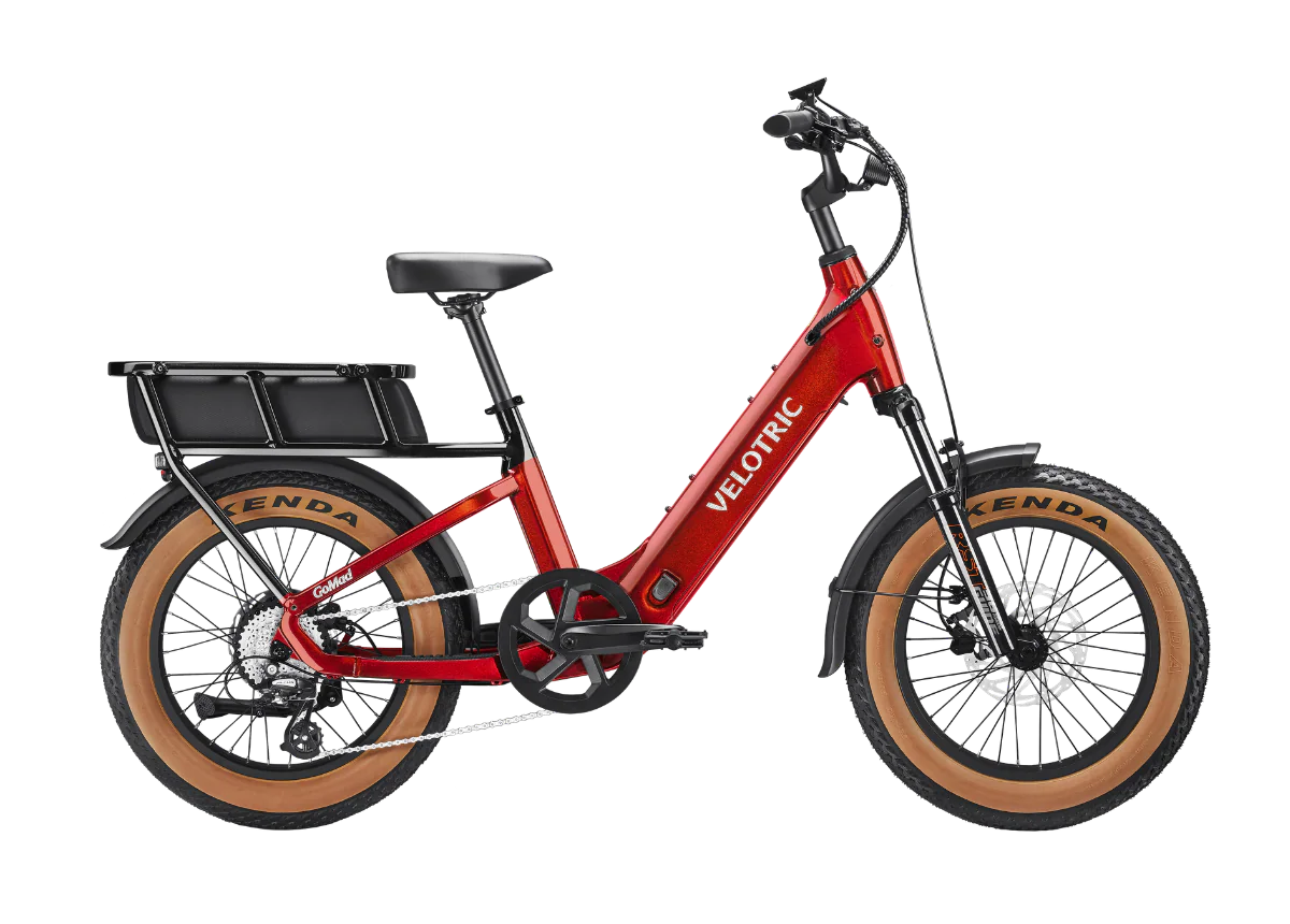 Velotric GoMad in Dark Amber, side view — Zeus eBikes Canada