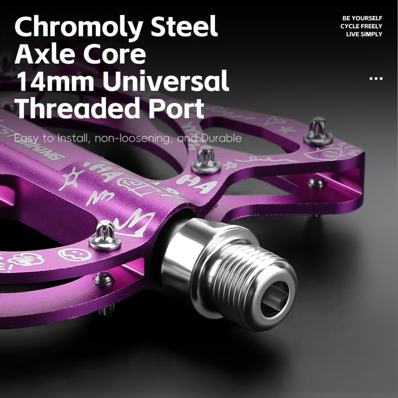 Anti Slip Aluminum Alloy Cat-Shaped Bicycle 3 Bearings Pedal