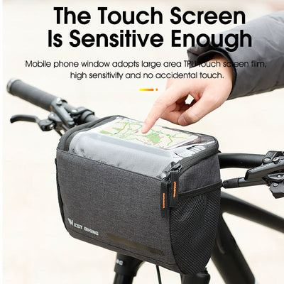 West Biking Multifunctional Handlebar Bag — 4.5L Insulated, Touch-Screen